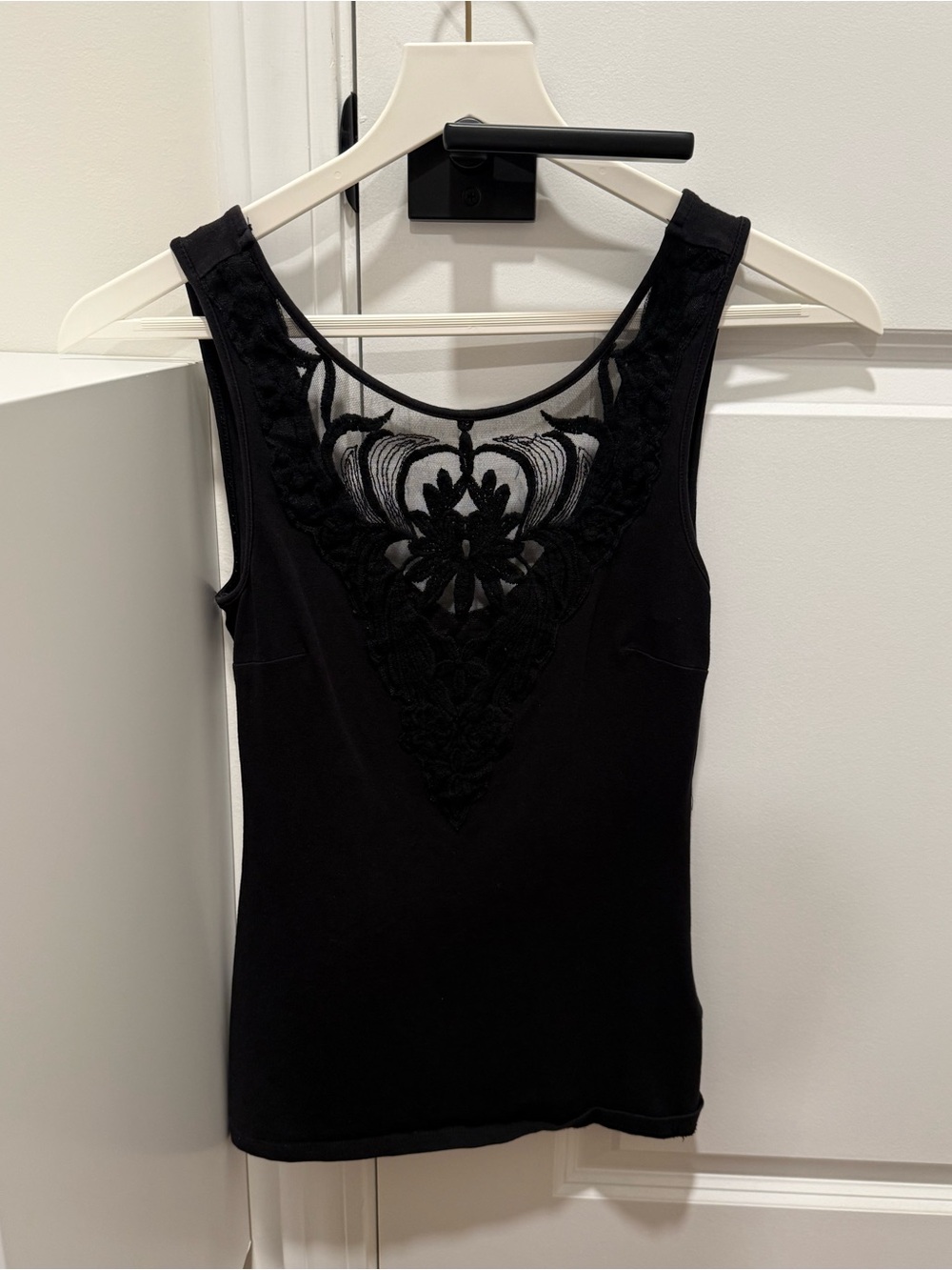 H&M Black Lace Detail Tank
